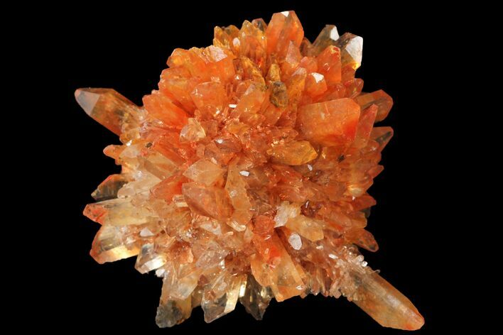 Orange Creedite Crystal Cluster - Durango, Mexico #99198